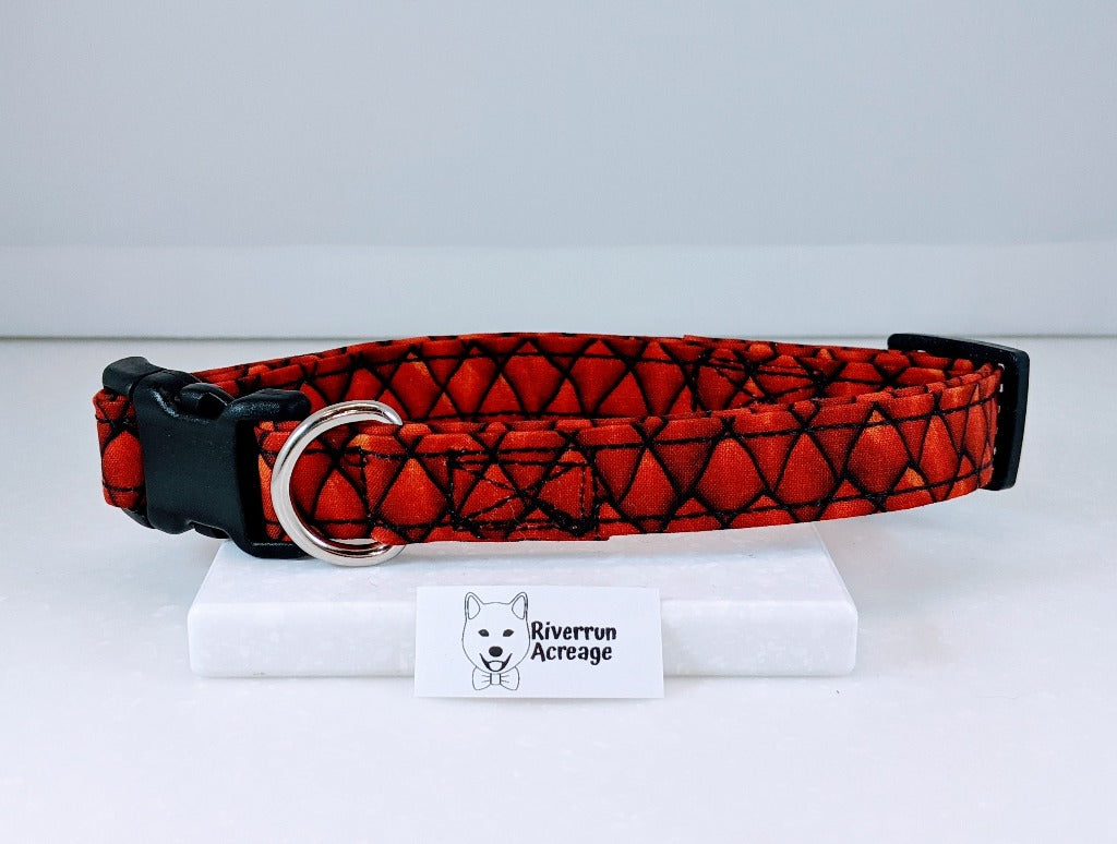 Red Dragon Scale Dog Collar