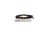 Rainbow Stripe on Black Breakaway Cat Collar