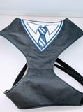 Blue and Silver Wizard School Dog Harness