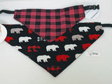 Buffalo Check and Bears Reversible Bandana