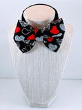 Chalk Hearts Bow Tie