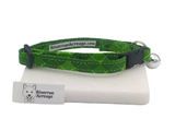 Green Argyle Breakaway Cat Collar