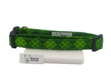 Green Argyle Dog Collar
