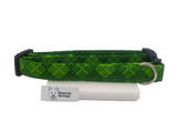 Green Argyle Dog Collar