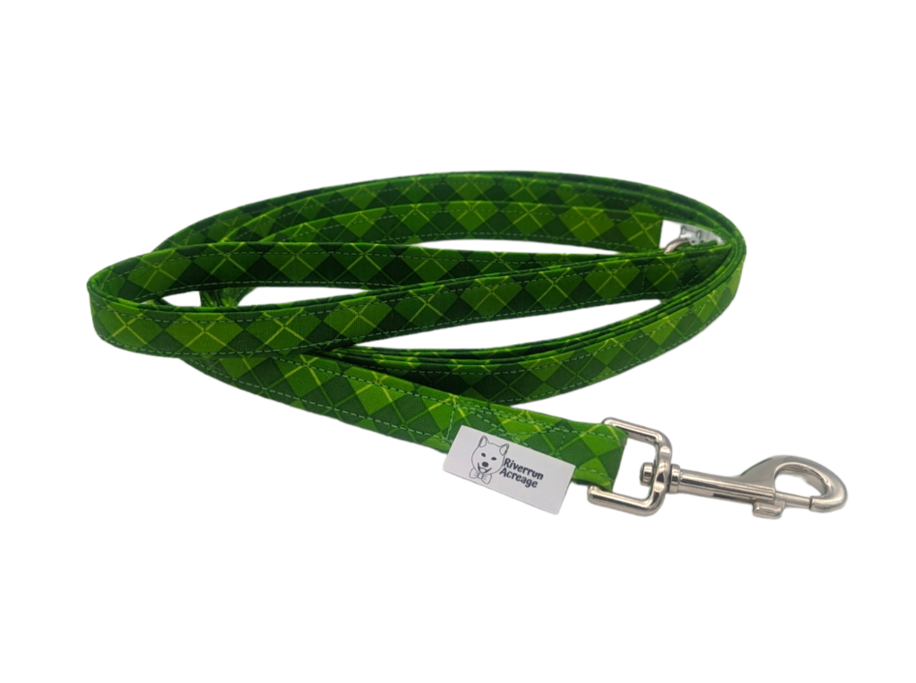 Green Argyle Leash