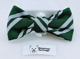Green and Silver Dog Bow