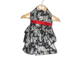 Metallic Flowers Tulle Pet Dress
