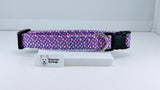Purple Diamond Buckle Collar