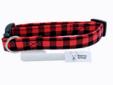 Red Buffalo Check Dog Collar