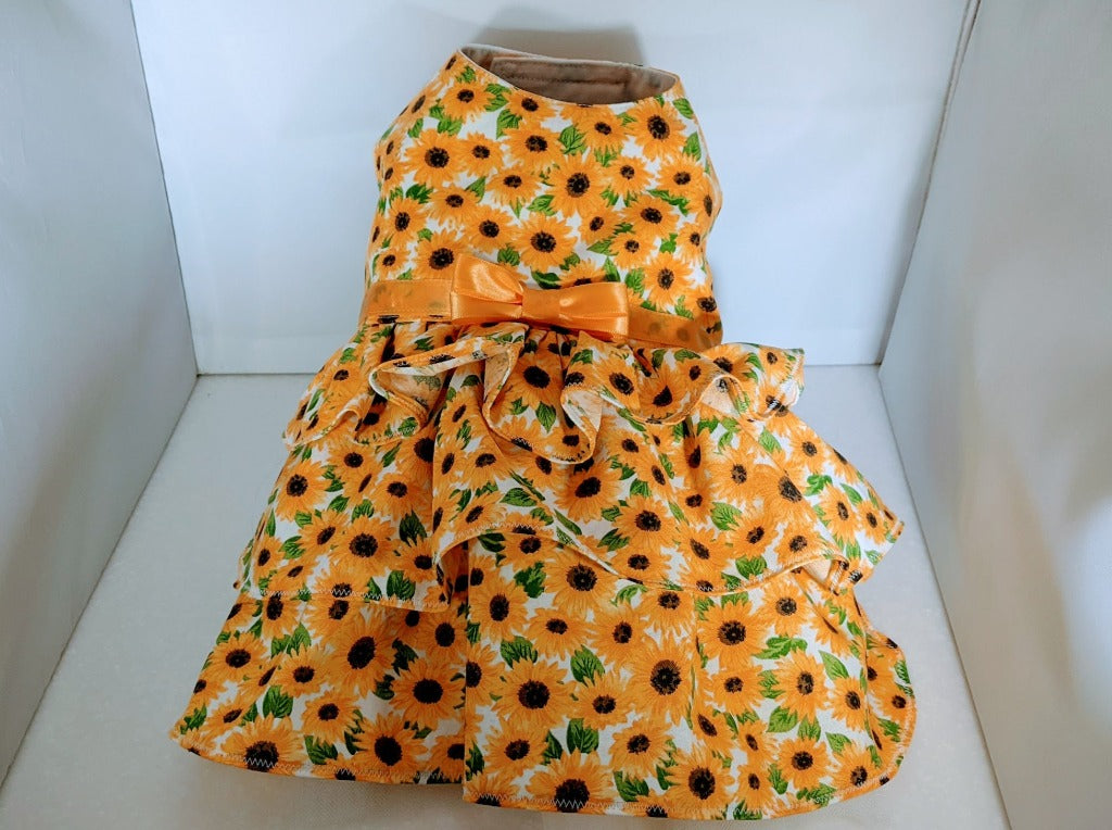 Sunflowers Dog Dress