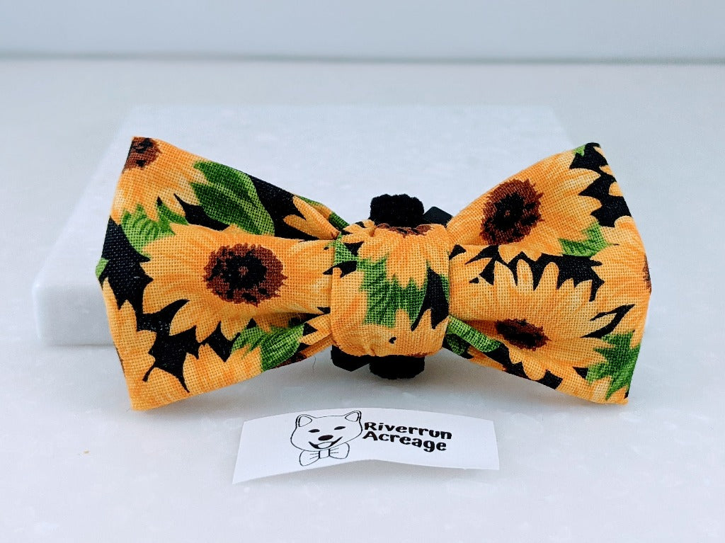 Sunflowers Cat Bowtie