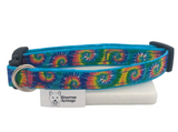 Tie Dye Ribbon Dog Collar