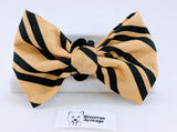 Yellow and Black Dog Bow